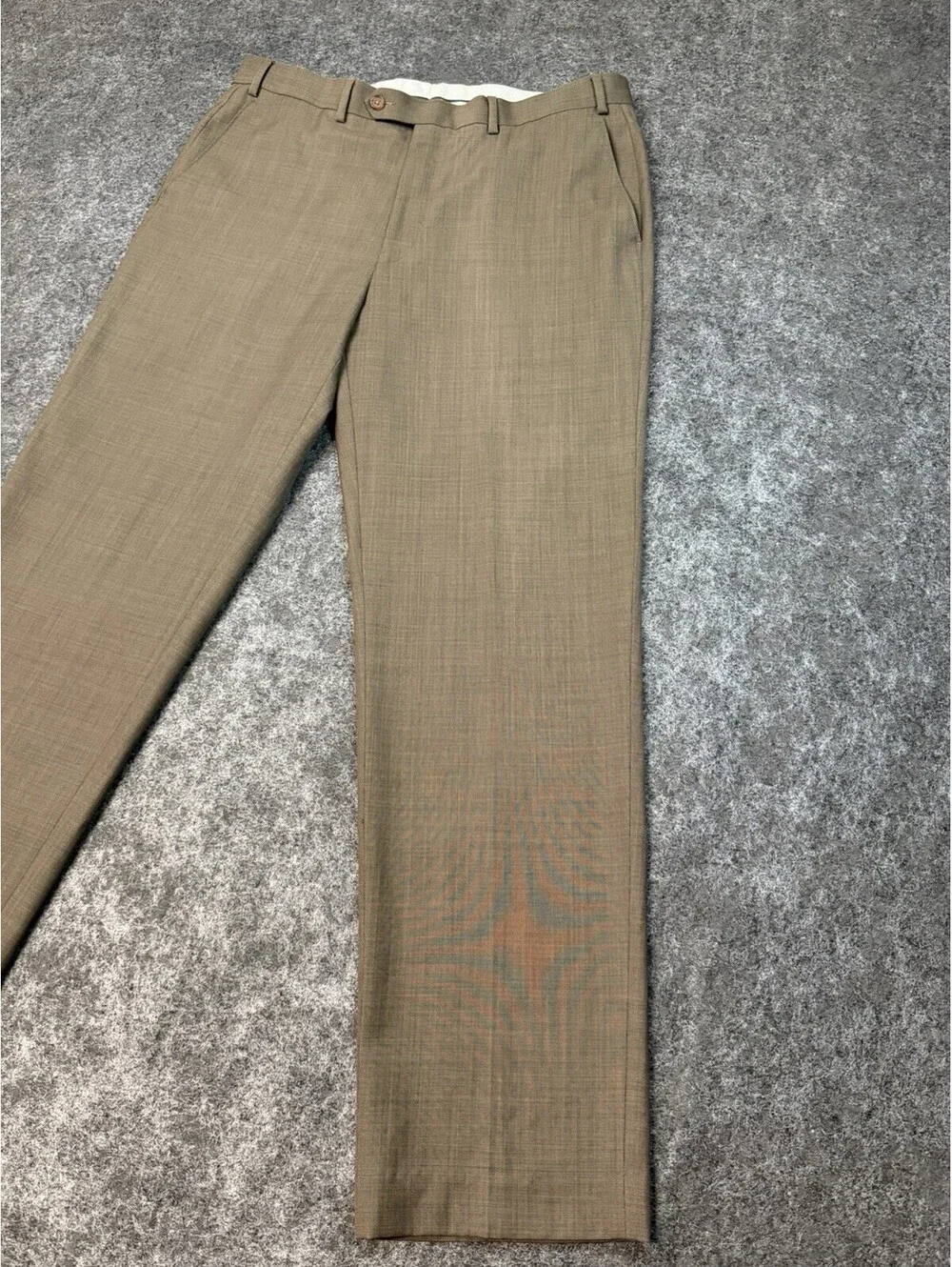 Lauren Ralph Lauren Mens 34x31 Brown Flat Front Wool Dress Pants Slacks